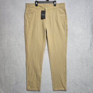 Fabletics Pants Mens 35x30 Brown The Don 5-Pocket Slim Fit Business Casual
